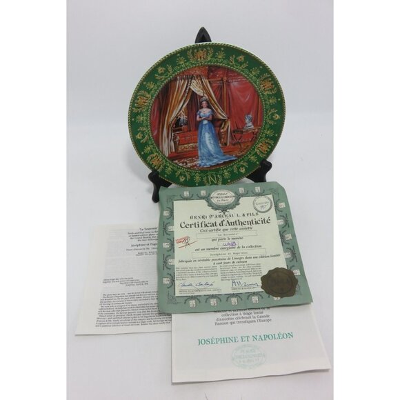 Le Souvenir Limited Edition JOSEPHINE and NAPOLEON Plate from 1986 Vintage - Picture 2 of 10